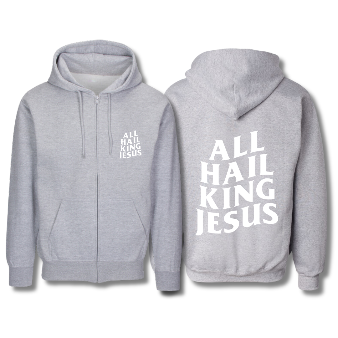 All Hail King Jesus Zipup Hoodie