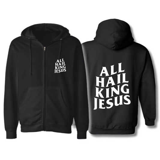 All Hail King Jesus Zipup Hoodie