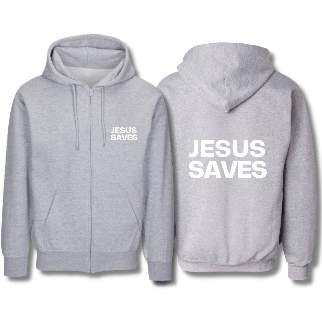 Jesus Saves Zipup Hoodie