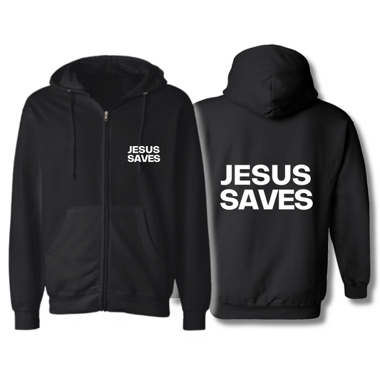 Jesus Saves Zipup Hoodie