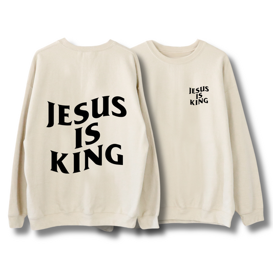 Jesus Is King Double-Sided Crew